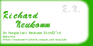 richard neukomm business card